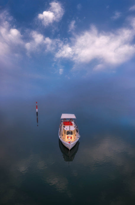 BOAT IN BLUE